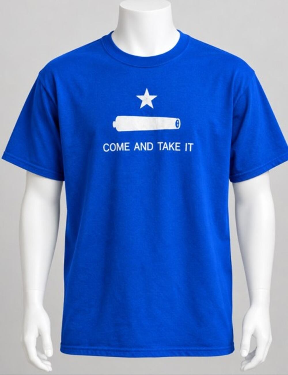 Gildan Come And Take It Blue Graphic T Shirt 2XL Pre Owned